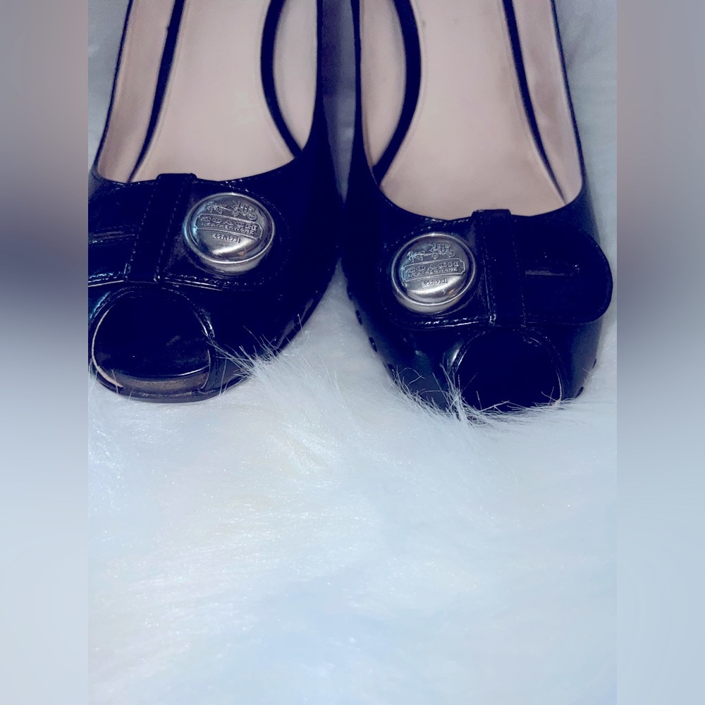 🔥Coach HANNA||  Pumps 👠 Heels || Patent Leather Black || Womens 10 🔥